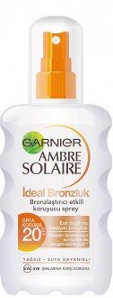 Garnier Ambre Solaire İdeal Bronzluk 20 Faktör Sprey 200 ml 20 Faktör Güneş Ürünleri kullananlar yorumlar